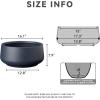 imageKante 161quot Dia Round Curvy Concrete Planter Large Plant Pots with Drainage Hole and Rubber Plug for Indoor Outdoor Plants Flower Pot for Home Garden Patio Porch CharcoalCharcoal