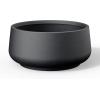 imageKante 161quot Dia Round Curvy Concrete Planter Large Plant Pots with Drainage Hole and Rubber Plug for Indoor Outdoor Plants Flower Pot for Home Garden Patio Porch CharcoalBlack