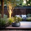 imageKante 161quot Dia Round Curvy Concrete Planter Large Plant Pots with Drainage Hole and Rubber Plug for Indoor Outdoor Plants Flower Pot for Home Garden Patio Porch CharcoalCharcoal