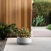 imageKante 161quot Dia Round Curvy Concrete Planter Large Plant Pots with Drainage Hole and Rubber Plug for Indoor Outdoor Plants Flower Pot for Home Garden Patio Porch CharcoalWhite