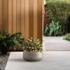 imageKante 161quot Dia Round Curvy Concrete Planter Large Plant Pots with Drainage Hole and Rubber Plug for Indoor Outdoor Plants Flower Pot for Home Garden Patio Porch CharcoalWeathered Concrete