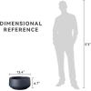 imageKante 161quot Dia Round Curvy Concrete Planter Large Plant Pots with Drainage Hole and Rubber Plug for Indoor Outdoor Plants Flower Pot for Home Garden Patio Porch CharcoalCharcoal
