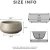imageKante 161quot Dia Round Curvy Concrete Planter Large Plant Pots with Drainage Hole and Rubber Plug for Indoor Outdoor Plants Flower Pot for Home Garden Patio Porch CharcoalWeathered Concrete