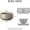 imageKante 161quot Dia Round Curvy Concrete Planter Large Plant Pots with Drainage Hole and Rubber Plug for Indoor Outdoor Plants Flower Pot for Home Garden Patio Porch CharcoalWeathered Concrete