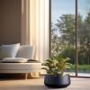 imageKante 161quot Dia Round Curvy Concrete Planter Large Plant Pots with Drainage Hole and Rubber Plug for Indoor Outdoor Plants Flower Pot for Home Garden Patio Porch CharcoalCharcoal