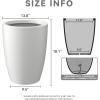 imageKante 181quot H Tall Round Concrete Planter for Outdoor Indoor Modern Decorative Plant Pots with Drainage Hole ampamp Rubber Plug for Home Patio Garden CharcoalPure White