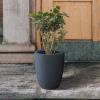 imageKante 181quot H Tall Round Concrete Planter for Outdoor Indoor Modern Decorative Plant Pots with Drainage Hole ampamp Rubber Plug for Home Patio Garden CharcoalCharcoal