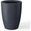 imageKante 181quot H Tall Round Concrete Planter for Outdoor Indoor Modern Decorative Plant Pots with Drainage Hole ampamp Rubber Plug for Home Patio Garden CharcoalCharcoal