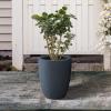 imageKante 181quot H Tall Round Concrete Planter for Outdoor Indoor Modern Decorative Plant Pots with Drainage Hole ampamp Rubber Plug for Home Patio Garden CharcoalCharcoal