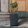 imageKante 236 Inch Tall Rectangular Concrete Planter Modern Outdoor Indoor Plant Pots with Drainage Holes and Rubber Plug for Home Patio Garden Charcoal