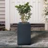 imageKante 236 Inch Tall Rectangular Concrete Planter Modern Outdoor Indoor Plant Pots with Drainage Holes and Rubber Plug for Home Patio Garden Charcoal