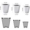 imageKante Round Tapered Concrete Planters Set of 3 183quot153quot and 124quot Dia Flower Pot with Drainage Hole and Rubber Plug for Indoor Outdoor Plants Large Plant Pot for Home Garden Patio CharcoalWhite