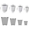 imageKante Round Tapered Concrete Planters Set of 3 183quot153quot and 124quot Dia Flower Pot with Drainage Hole and Rubber Plug for Indoor Outdoor Plants Large Plant Pot for Home Garden Patio CharcoalNatural Concrete