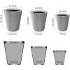 imageKante Round Tapered Concrete Planters Set of 3 183quot153quot and 124quot Dia Flower Pot with Drainage Hole and Rubber Plug for Indoor Outdoor Plants Large Plant Pot for Home Garden Patio CharcoalNatural Concrete