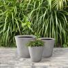imageKante Round Tapered Concrete Planters Set of 3 183quot153quot and 124quot Dia Flower Pot with Drainage Hole and Rubber Plug for Indoor Outdoor Plants Large Plant Pot for Home Garden Patio CharcoalNatural Concrete