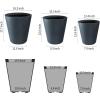 imageKante Round Tapered Concrete Planters Set of 3 183quot153quot and 124quot Dia Flower Pot with Drainage Hole and Rubber Plug for Indoor Outdoor Plants Large Plant Pot for Home Garden Patio CharcoalCharcoal