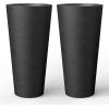 imageKante Tall Concrete Planter 158 Inch Height Large Flower Pot for Indoor Outdoor Plants Suitable for Home Patio Garden Porch BlackBlack