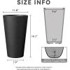 imageKante Tall Concrete Planter 158 Inch Height Large Flower Pot for Indoor Outdoor Plants Suitable for Home Patio Garden Porch BlackBlack
