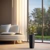 imageKante Tall Concrete Planter 158 Inch Height Large Flower Pot for Indoor Outdoor Plants Suitable for Home Patio Garden Porch BlackBlack