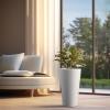 imageKante Tall Concrete Planter 158 Inch Height Large Flower Pot for Indoor Outdoor Plants Suitable for Home Patio Garden Porch BlackWhite