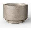 imageKante 126 Inch Dia Concrete Planter Round Pedestal Design Garden Pot for Indoor Outdoor Plants Modern Flower Pot with Drainage Hole and Rubber Plug Natural ConcreteWeathered Concrete