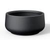 imageKante 161quot Dia Round Curvy Concrete Planter Large Plant Pots with Drainage Hole and Rubber Plug for Indoor Outdoor Plants Flower Pot for Home Garden Patio Porch CharcoalBlack