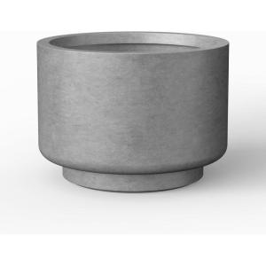 imageKante 126 Inch Dia Concrete Planter Round Pedestal Design Garden Pot for Indoor Outdoor Plants Modern Flower Pot with Drainage Hole and Rubber Plug Natural ConcreteNatural Concrete
