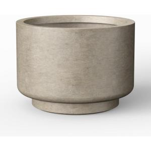 imageKante 126 Inch Dia Concrete Planter Round Pedestal Design Garden Pot for Indoor Outdoor Plants Modern Flower Pot with Drainage Hole and Rubber Plug Natural ConcreteWeathered Concrete