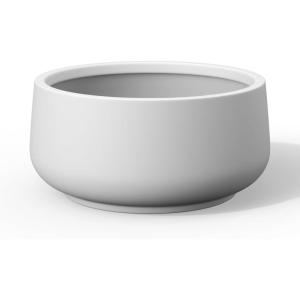 imageKante 161quot Dia Round Curvy Concrete Planter Large Plant Pots with Drainage Hole and Rubber Plug for Indoor Outdoor Plants Flower Pot for Home Garden Patio Porch CharcoalWhite