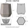 imageKante Hexagon Concrete Planter 173 Inch Tall Outdoor Indoor Flower Pots with Drainage Holes and Rubber Plug for Home Patio Garden Weathered ConcreteWeathered Concrete