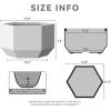 imageKante Hexagon Concrete Planter 173 Inch Tall Outdoor Indoor Flower Pots with Drainage Holes and Rubber Plug for Home Patio Garden Weathered ConcreteWhite