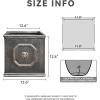imageKante Square Lion Head Concrete Planter Classic English Style Plant Pot with Drainage Hole and Rubber Plug for Indoor Outdoor Garden Patio Home 102quotx102quotx 102quot Antique GrayOil Rubbed Bronze
