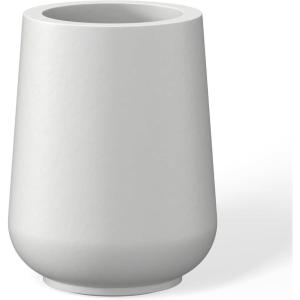 imageKante 14 Inch Tall Round Concrete Planters Large Flower Pot with Drainage Hole and Rubber Plug for Home Patio Garden Suitable for Indoor Outdoor Plants WhiteWhite