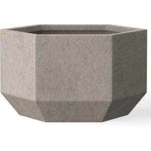 imageKante Hexagon Concrete Planter 173 Inch Tall Outdoor Indoor Flower Pots with Drainage Holes and Rubber Plug for Home Patio Garden Weathered ConcreteWeathered Concrete