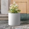 imageKante 98quot126quot157quot Dia Round Concrete Planter Set of 3 Modern Style Large Cylindrical Plant Pot with Drainage Hole and Rubber Plug for Indoor Outdoor Patio BlackPure White