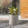imageKante 98quot126quot157quot Dia Round Concrete Planter Set of 3 Modern Style Large Cylindrical Plant Pot with Drainage Hole and Rubber Plug for Indoor Outdoor Patio BlackWeathered Concrete