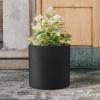 imageKante 98quot126quot157quot Dia Round Concrete Planter Set of 3 Modern Style Large Cylindrical Plant Pot with Drainage Hole and Rubber Plug for Indoor Outdoor Patio BlackBlack