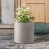 imageKante 98quot126quot157quot Dia Round Concrete Planter Set of 3 Modern Style Large Cylindrical Plant Pot with Drainage Hole and Rubber Plug for Indoor Outdoor Patio BlackWeathered Concrete