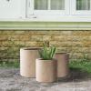 imageKante 98quot126quot157quot Dia Round Concrete Planter Set of 3 Modern Style Large Cylindrical Plant Pot with Drainage Hole and Rubber Plug for Indoor Outdoor Patio BlackWeathered Concrete