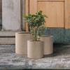 imageKante 98quot126quot157quot Dia Round Concrete Planter Set of 3 Modern Style Large Cylindrical Plant Pot with Drainage Hole and Rubber Plug for Indoor Outdoor Patio BlackWeathered Concrete