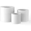 imageKante 98quot126quot157quot Dia Round Concrete Planter Set of 3 Modern Style Large Cylindrical Plant Pot with Drainage Hole and Rubber Plug for Indoor Outdoor Patio BlackPure White