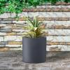 imageKante 98quot126quot157quot Dia Round Concrete Planter Set of 3 Modern Style Large Cylindrical Plant Pot with Drainage Hole and Rubber Plug for Indoor Outdoor Patio BlackCharcoal
