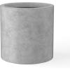 imageKante 98quot126quot157quot Dia Round Concrete Planter Set of 3 Modern Style Large Cylindrical Plant Pot with Drainage Hole and Rubber Plug for Indoor Outdoor Patio BlackNatural Concrete