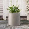 imageKante 98quot126quot157quot Dia Round Concrete Planter Set of 3 Modern Style Large Cylindrical Plant Pot with Drainage Hole and Rubber Plug for Indoor Outdoor Patio BlackWeathered Concrete