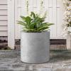imageKante 98quot126quot157quot Dia Round Concrete Planter Set of 3 Modern Style Large Cylindrical Plant Pot with Drainage Hole and Rubber Plug for Indoor Outdoor Patio BlackNatural Concrete