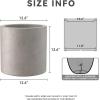 imageKante 98quot126quot157quot Dia Round Concrete Planter Set of 3 Modern Style Large Cylindrical Plant Pot with Drainage Hole and Rubber Plug for Indoor Outdoor Patio BlackWeathered Concrete
