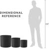 imageKante 98quot126quot157quot Dia Round Concrete Planter Set of 3 Modern Style Large Cylindrical Plant Pot with Drainage Hole and Rubber Plug for Indoor Outdoor Patio BlackBlack