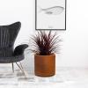 imageKante 98quot126quot157quot Dia Round Concrete Planter Set of 3 Modern Style Large Cylindrical Plant Pot with Drainage Hole and Rubber Plug for Indoor Outdoor Patio BlackIron Oxide