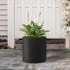 imageKante 98quot126quot157quot Dia Round Concrete Planter Set of 3 Modern Style Large Cylindrical Plant Pot with Drainage Hole and Rubber Plug for Indoor Outdoor Patio BlackBlack