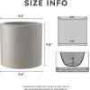 imageKante 98quot126quot157quot Dia Round Concrete Planter Set of 3 Modern Style Large Cylindrical Plant Pot with Drainage Hole and Rubber Plug for Indoor Outdoor Patio BlackWeathered Concrete